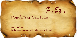 Pogány Szilvia névjegykártya
