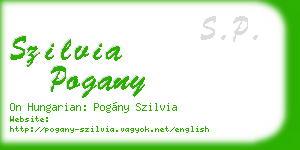 szilvia pogany business card