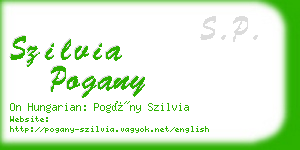 szilvia pogany business card